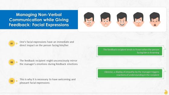 Managing Facial Expressions While Giving Feedback Training Ppt