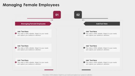 Managing Female Employees In Powerpoint And Google Slides Cpb