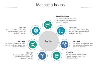 Managing issues ppt powerpoint presentation slides deck cpb
