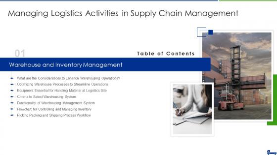 Managing Logistics Activities Supply Chain Management Table Of Contents