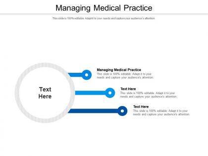 Managing medical practice ppt powerpoint presentation styles shapes cpb