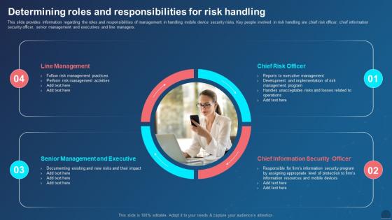 Managing Mobile Devices For Optimizing Determining Roles And Responsibilities For Risk Handling