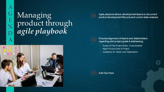 Managing Product Through Agile Playbook Agenda Ppt Slides Image