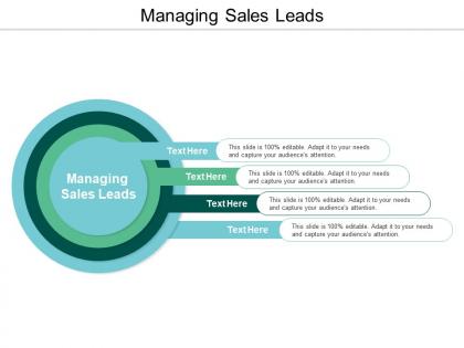 Managing sales leads ppt powerpoint presentation ideas example cpb