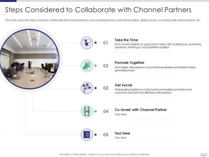 Managing strategic partnerships steps considered to collaborate with channel partners
