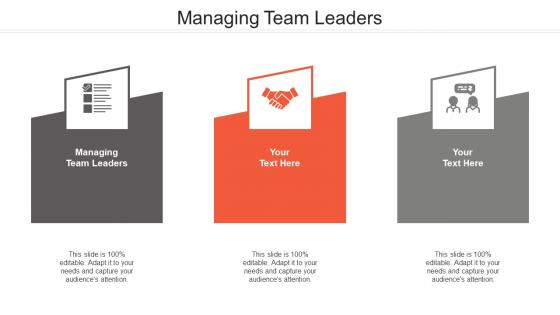 Managing team leaders ppt powerpoint presentation show elements cpb