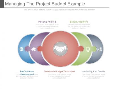 Managing the project budget example