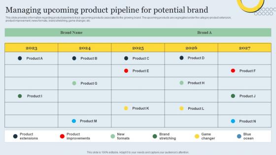 Managing Upcoming Product Pipeline For Brand Strategic Brand Management Toolkit
