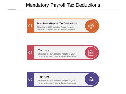 Mandatory payroll tax deductions ppt powerpoint presentation portfolio graphics design cpb