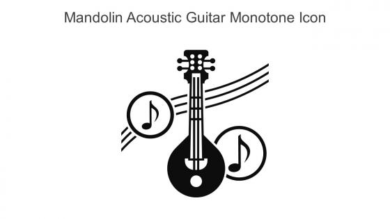 Mandolin Acoustic Guitar Monotone Icon In Powerpoint Pptx Png And Editable Eps Format