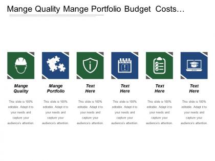 Mange quality mange portfolio budget costs mange security