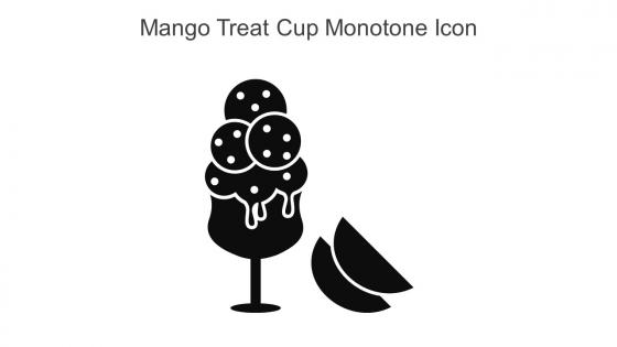 Mango Treat Cup Monotone Icon In Powerpoint Pptx Png And Editable Eps Format