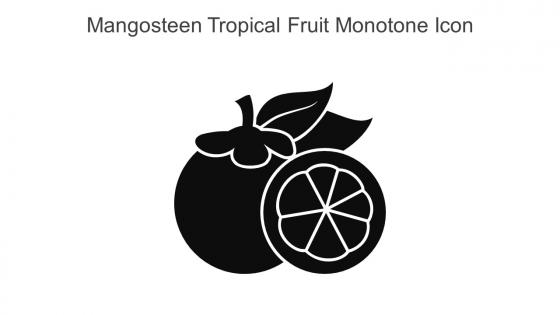 Mangosteen Tropical Fruit Monotone Icon In Powerpoint Pptx Png And Editable Eps Format