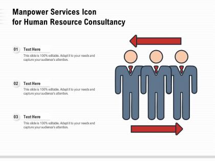 Manpower services icon for human resource consultancy
