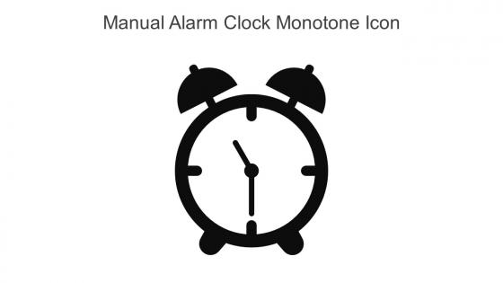 Manual Alarm Clock Monotone Icon In Powerpoint Pptx Png And Editable Eps Format