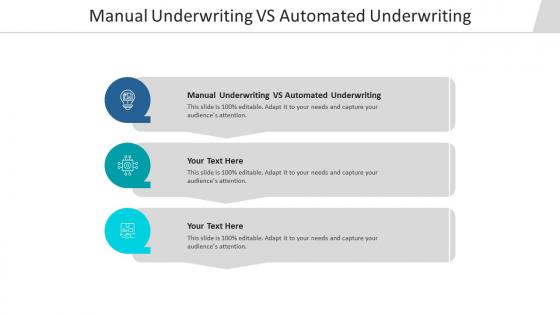 Manual underwriting vs automated underwriting ppt powerpoint presentation professional show cpb