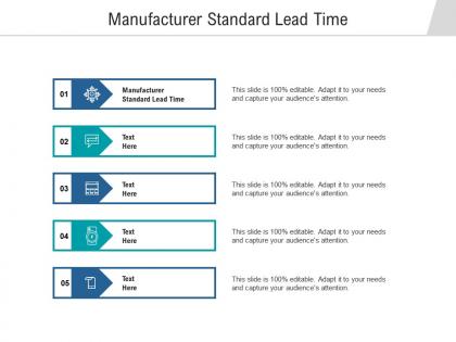 Manufacturer standard lead time ppt powerpoint presentation portfolio summary cpb