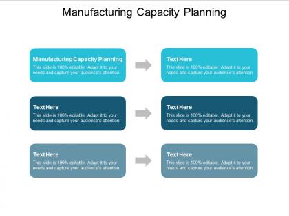 Manufacturing capacity planning ppt powerpoint presentation show template cpb