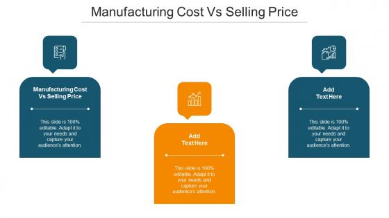 Manufacturing Cost Vs Selling Price Ppt Powerpoint Presentation Ideas Image Cpb
