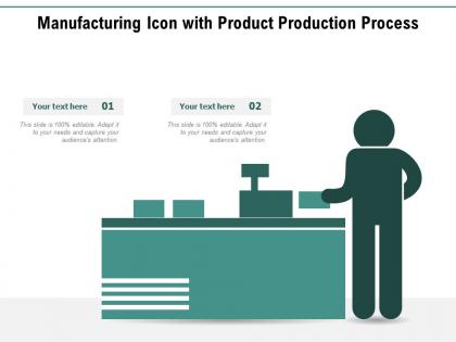 Manufacturing icon with product production process