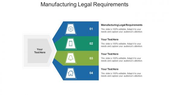 Manufacturing legal requirements ppt powerpoint presentation graphics cpb
