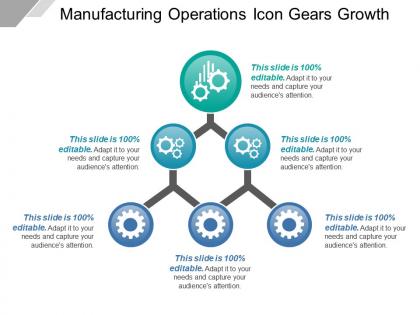 Manufacturing operations icon gears growth