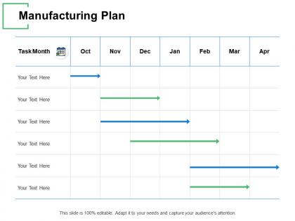 Manufacturing plan table month ppt powerpoint presentation gallery templates