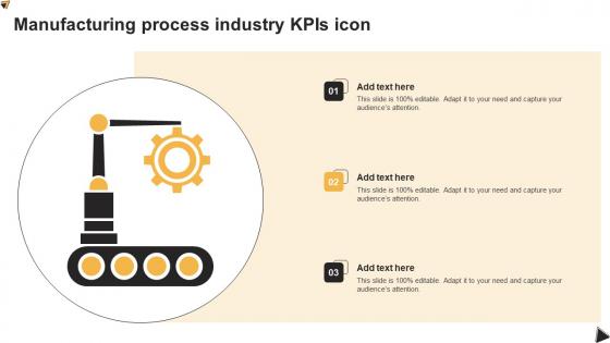Manufacturing Process Industry KPIs Icon
