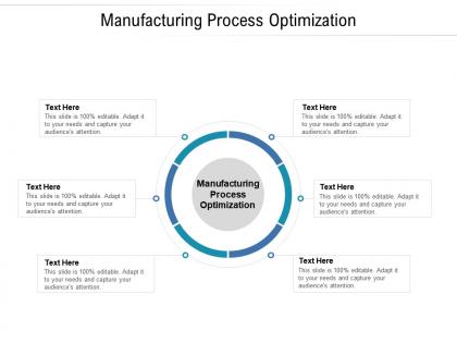 Manufacturing process optimization ppt powerpoint presentation infographics slides cpb