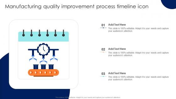 Manufacturing Quality Improvement Process Timeline Icon