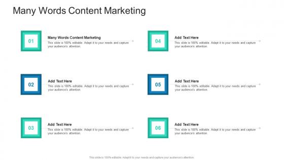 Many Words Content Marketing In Powerpoint And Google Slides Cpb