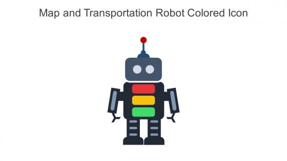 Map And Transportation Robot Colored Icon In Powerpoint Pptx Png And Editable Eps Format