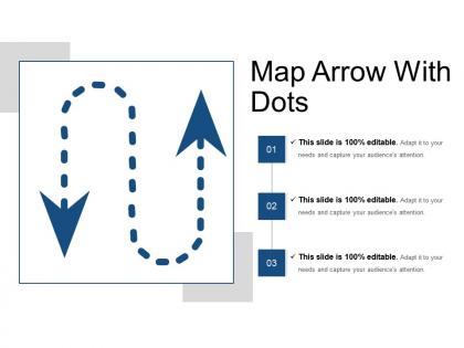 Map arrow with dots