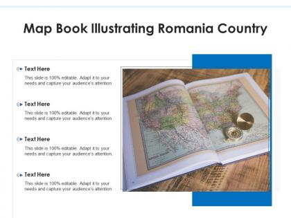 Map book illustrating romania country