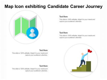 Map icon exhibiting candidate career journey