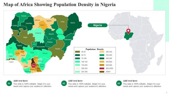 Map Of Africa Showing Population Density In Nigeria