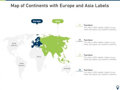 Map of continents with europe and asia labels