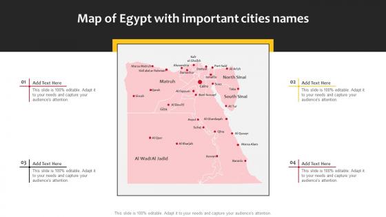 Map Of Egypt With Important Cities Names