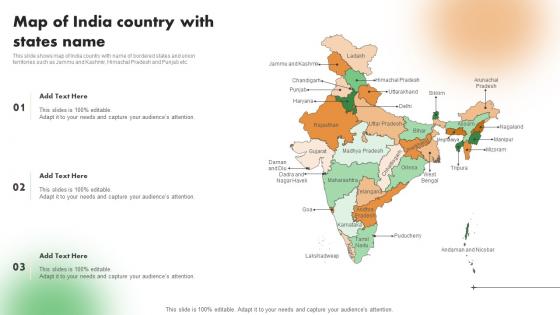 Map Of India Country With States Name