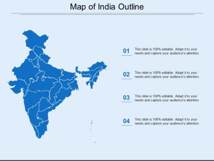 Map of india outline