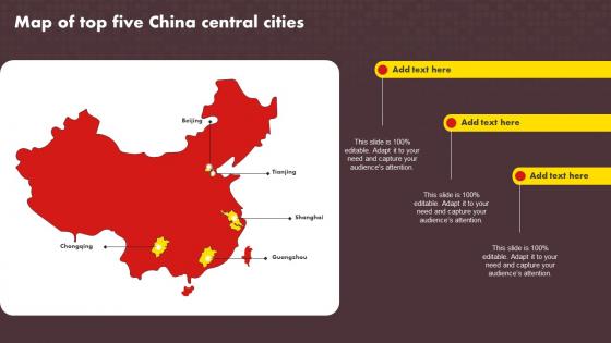 Map Of Top Five China Central Cities