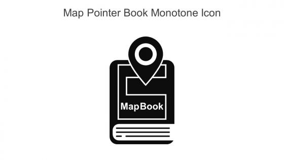Map Pointer Book Monotone Icon In Powerpoint Pptx Png And Editable Eps Format