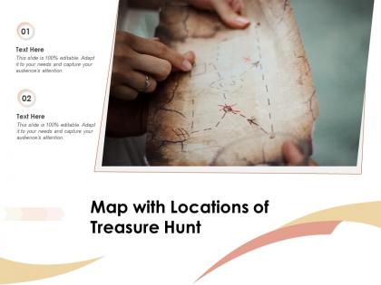 Map with locations of treasure hunt