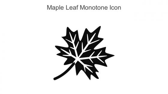 Maple Leaf Monotone Icon In Powerpoint Pptx Png And Editable Eps Format