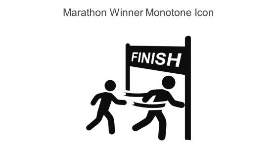 Marathon Winner Monotone Icon In Powerpoint Pptx Png And Editable Eps Format