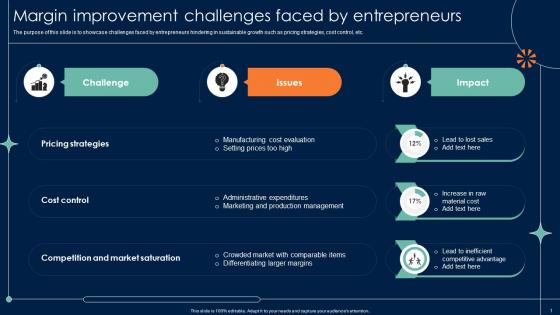 Margin Improvement Challenges Faced By Entrepreneurs