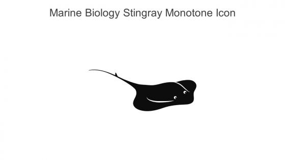 Marine Biology Stingray Monotone Icon In Powerpoint Pptx Png And Editable Eps Format