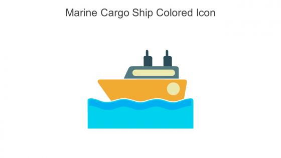 Marine Cargo Ship Colored Icon in powerpoint pptx png and editable eps format