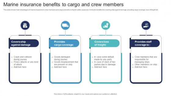 Marine Insurance Benefits To Cargo And Crew Members
