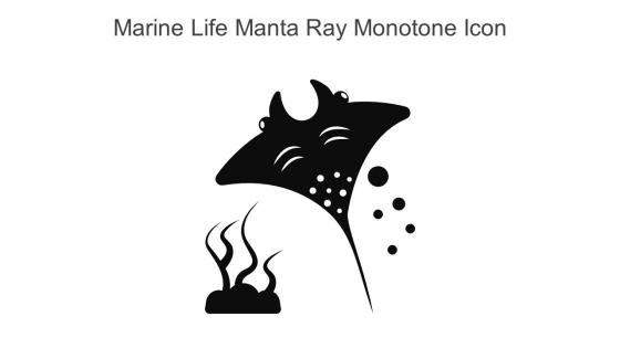 Marine Life Manta Ray Monotone Icon In Powerpoint Pptx Png And Editable Eps Format